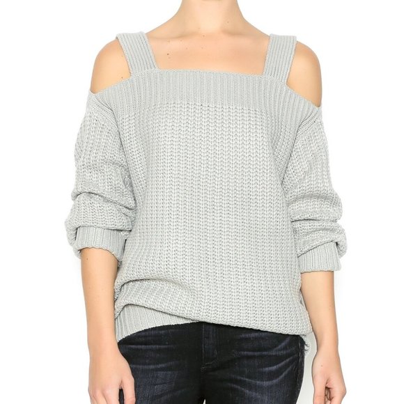 Honey Punch Sweaters - Honey Punch • Chunky Knit Cold Shoulder Sweater